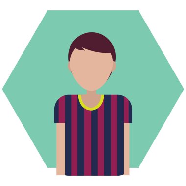 Uzun saç vektör simgesi olan adam