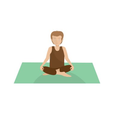 Yoga pozu. vektör illüstrasyonu