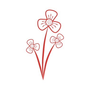 Bir çiçeğin vektör illüstrasyonu