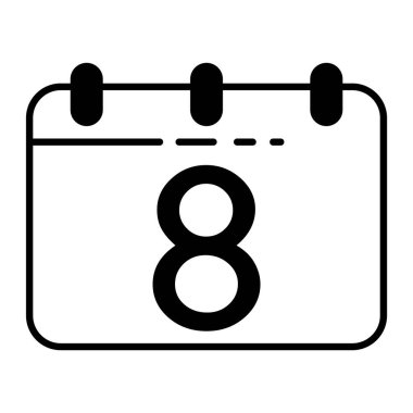 Takvim simgesinin vektör illüstrasyonu