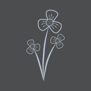 Bir çiçeğin vektör illüstrasyonu
