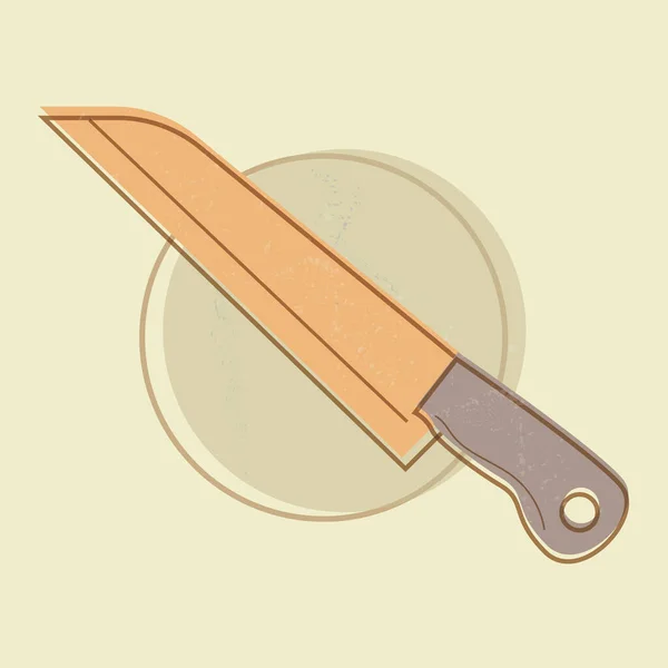 Ilustración Vectorial Cuchillo Cocina Dibujos Animados — Archivo Imágenes Vectoriales