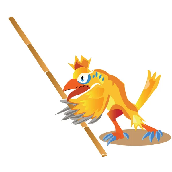 Мультяшный Персонаж Птицы Попугаем — стоковый вектор