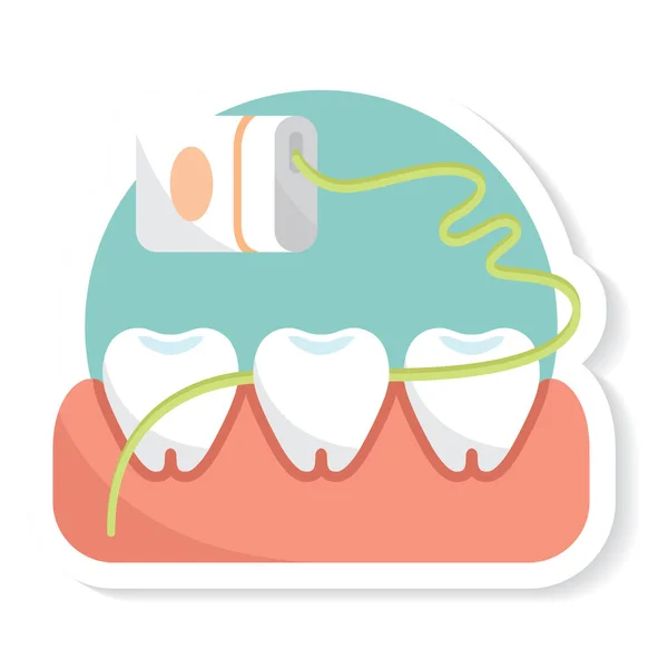 Ikona Dentystyczna Płaska Ilustracja Wektorowa — Wektor stockowy