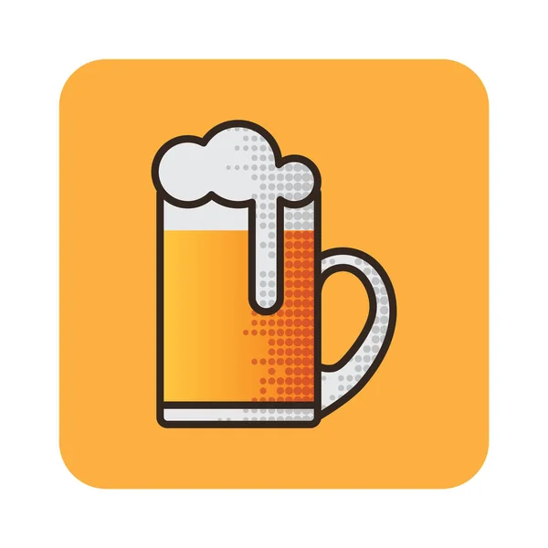 Cerveza Vector Ilustración Icono Elemento Fondo — Vector de stock