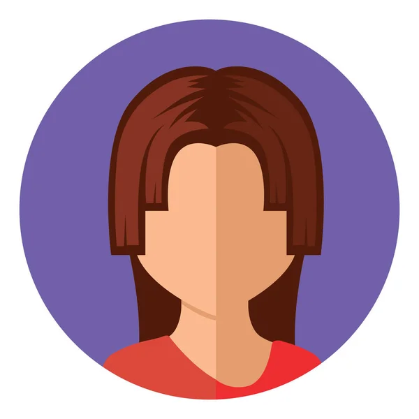 Аватар Довгим Волоссям Векторні Ілюстрації — стоковий вектор