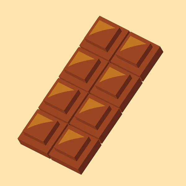 Chocolate Bar Icon Vector Illustration — Stock Vector