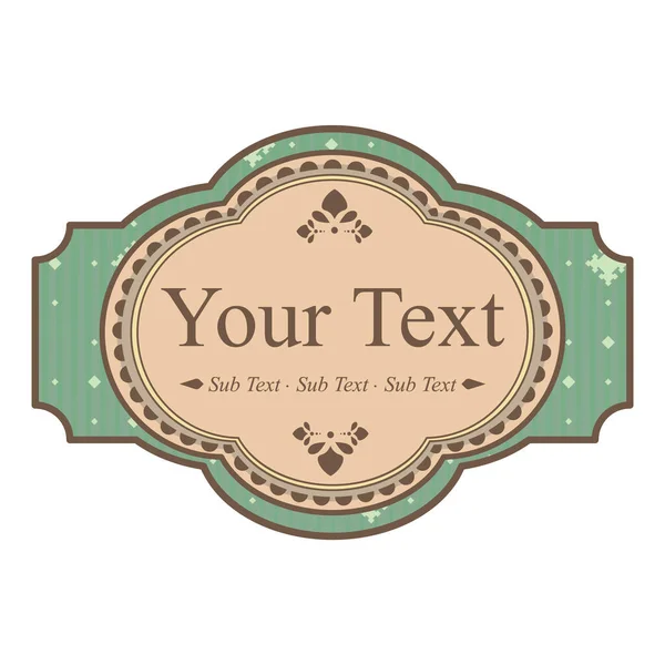 Vintage Label Text Tag — Stock Vector