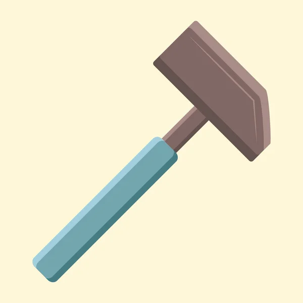 Hammer Shovel Flat Vector Illustration — Stock Vector