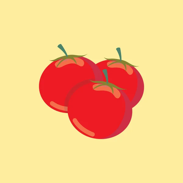 Illustration Vectorielle Une Tomate Rouge — Image vectorielle