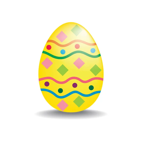 Easter Egg Isolated White Background — Stock Vector