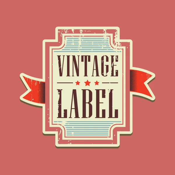 Creative Vector Illustration Vintage Tag — Stock Vector