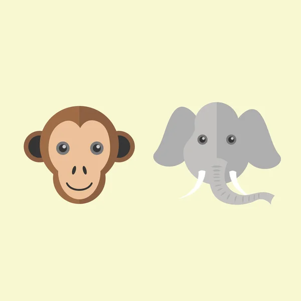 Ilustração Vetorial Dos Desenhos Animados Macaco — Vetor de Stock