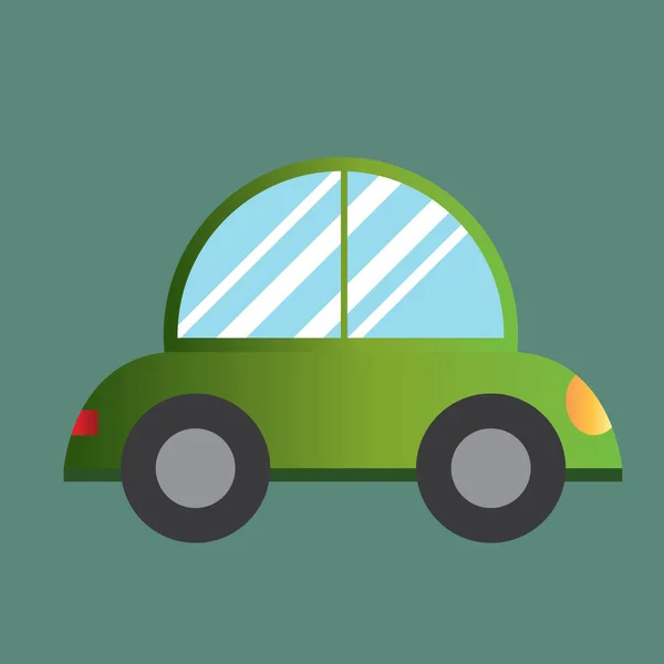 Green Car Icon Vector Illustration — Stock Vector