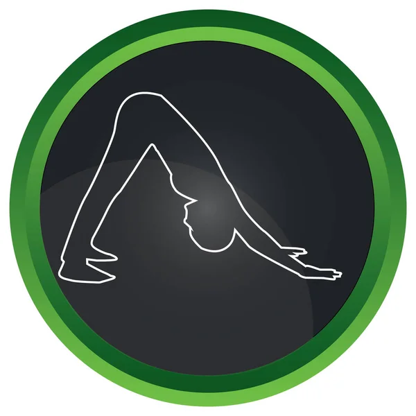 Icono Yoga Ilustración Vectorial — Archivo Imágenes Vectoriales