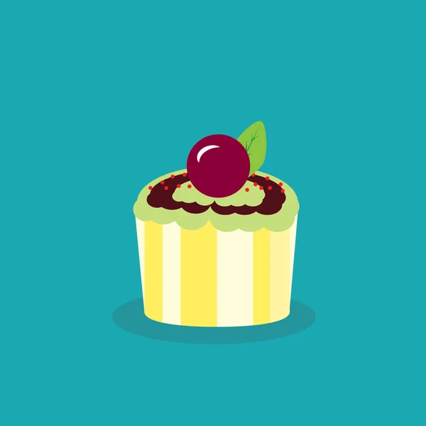 Ilustração Vetorial Criativa Cupcake —  Vetores de Stock