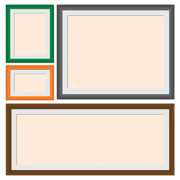 Set Vectorframes Voor Ontwerp — Stockvector