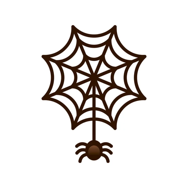 Araña Web Icono Vector Ilustración — Vector de stock