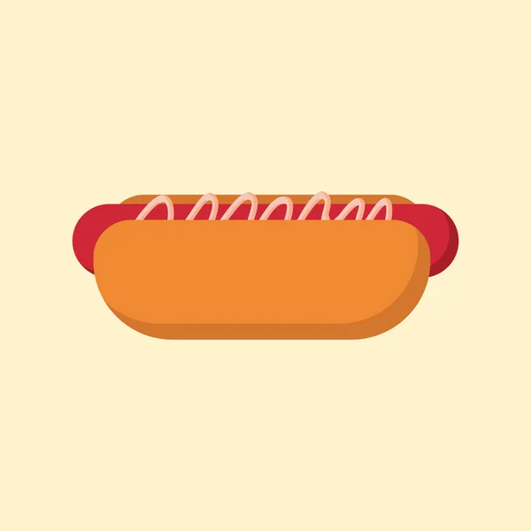 Illustrazione Vettoriale Icona Hot Dog — Vettoriale Stock