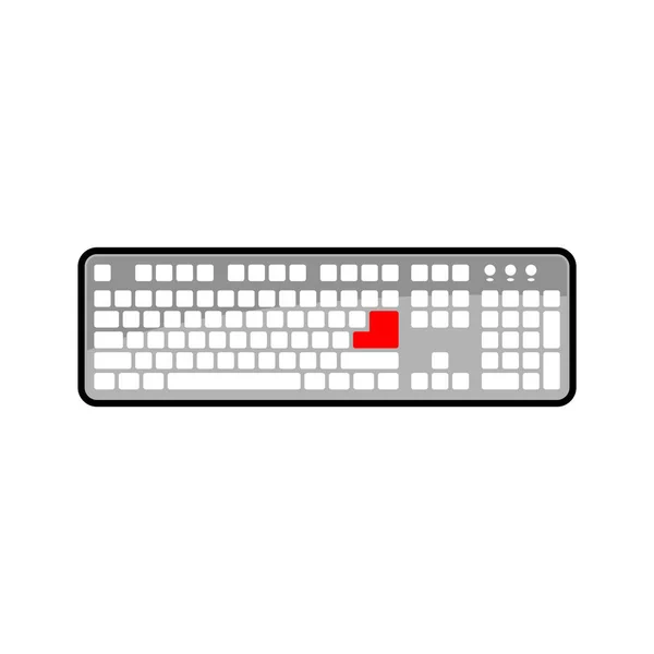Computer Keyboard Icon Vector Illustration — Stock Vector