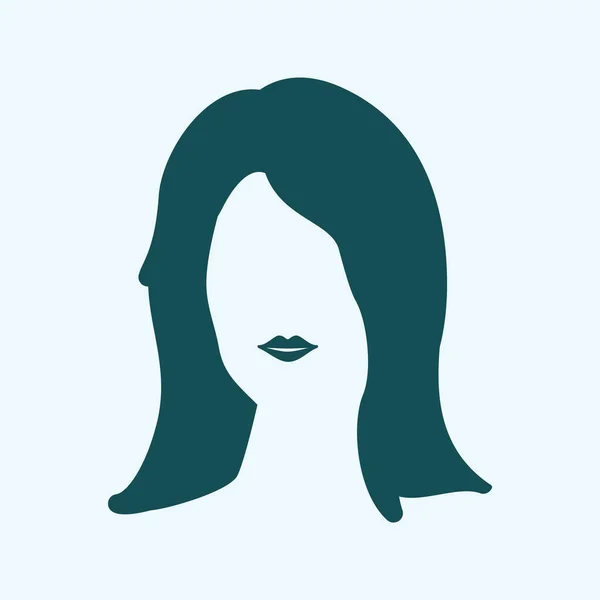 Woman Face Icon Vector Illustration — Stock Vector
