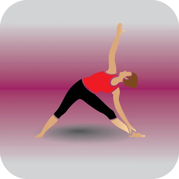 Yoga Pose Auf Rosa Hintergrund — Stockvektor