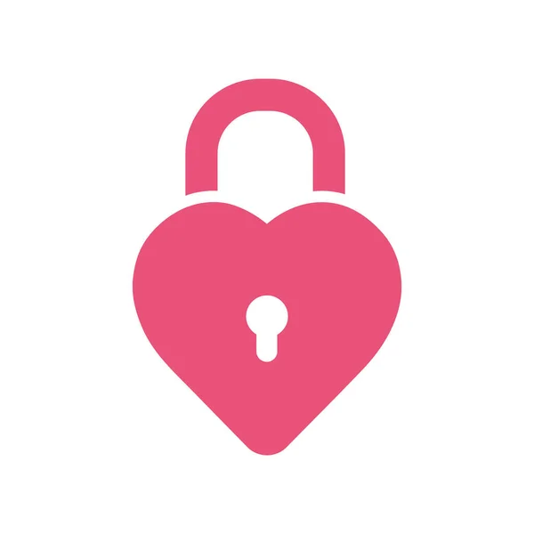 Απεικόνιση Φορέα Εικονίδιο Κλειδώματος Καρδιάς — Διανυσματικό Αρχείο