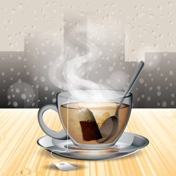 Bebida Caliente Taza Vector Ilustración — Vector de stock