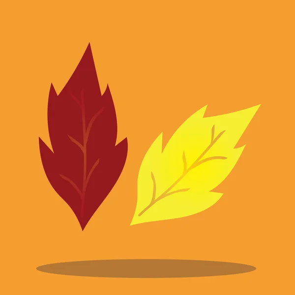 Herbstblätter Flache Bauweise — Stockvektor