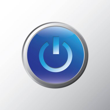 Güç düğmesinin modern grafik vektör çizimi
