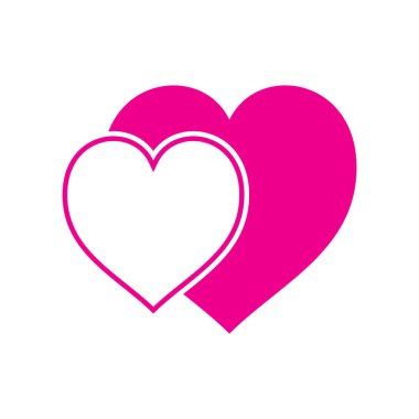 Kalp ikonu vektör illüstrasyonu