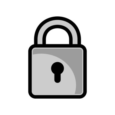 asma kilit ikon vektör çizimi