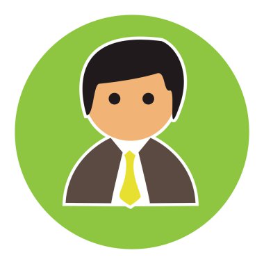 İş adamı avatar karakter ikon vektör illüstrasyon tasarımı