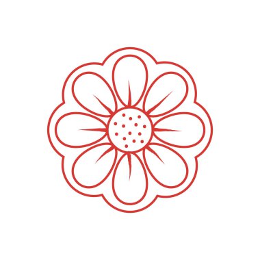 Çiçek ikonu. düz dizayn