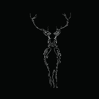 Güzel bir geyik arka planının vektör çizimi