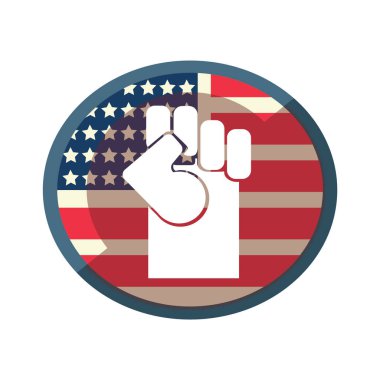 Ulusal sembollü Amerikan teması için renkli vektör illüstrasyonu