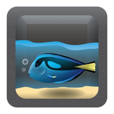 balık simgesi vektör illüstrasyonu