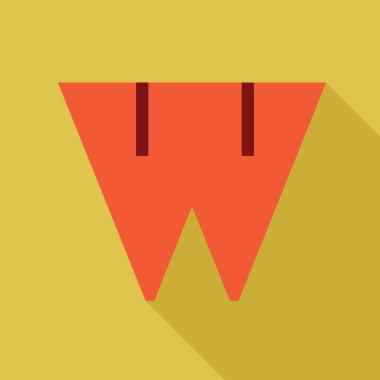 Bir kadın yüzünün uzun gölge simgesinin vektör çizimi