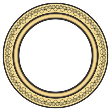 altın çerçeve beyaz arkaplanda izole edildi