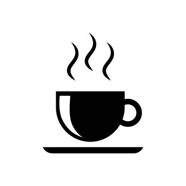 Beyaz arkaplanda kupa simgesi vektörü izole edildi