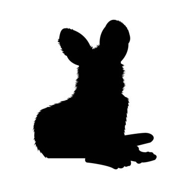 Beyaz arka planda bir köpeğin silueti