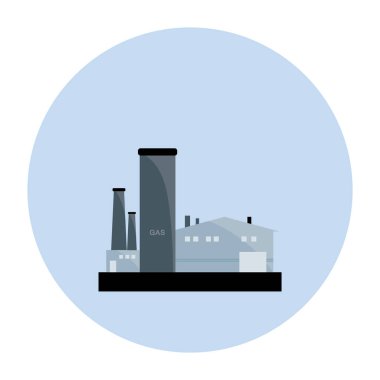 Fabrika ikonu. Fabrika endüstrisi ve depolama teması. Yalnız tasarım. vektör illüstrasyonu