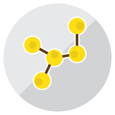 Molekül ve bilim vektörü simgesi