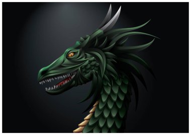 Fantezi konsepti, vektör illüstrasyonlu basit biçimlendirilmiş pankart