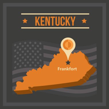 Ulusal sembollü Amerikan teması için renkli vektör illüstrasyonu