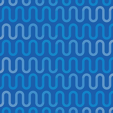 Mavi dalgalı kusursuz desen