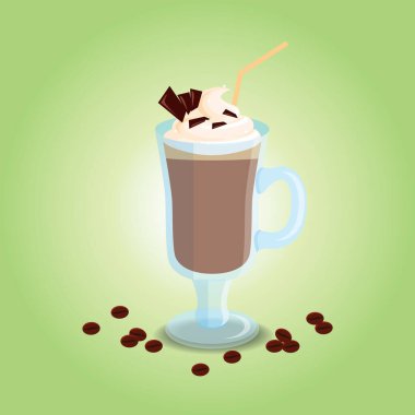 Kahve simgesi vektör illüstrasyonu 