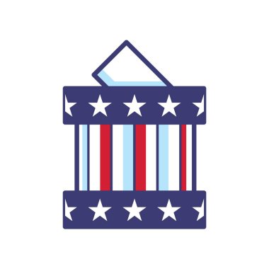 ABD bayrağı ve Amerikan eyalet vektör illüstrasyonu