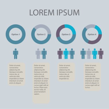 İş Vektörü İllüstrasyonu için Infographic Şablonları