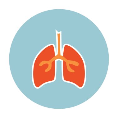 Akciğer ikonu. İnsan organları tıbbi sembol. vektör illüstrasyonu